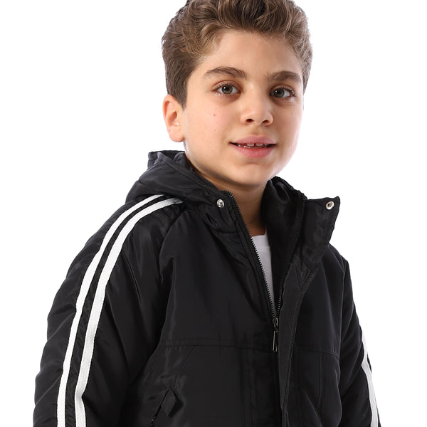Long_Sleeves_Hooded_Neck_Boys'_Puffer_Jacket_-_Black
