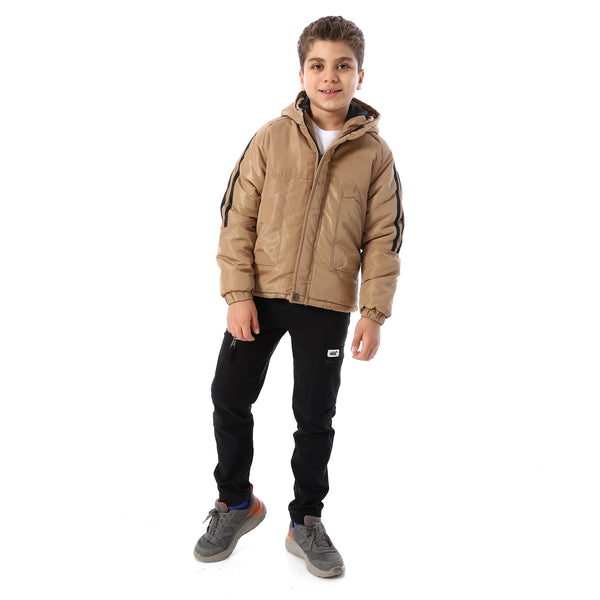 Long_Sleeves_Hooded_Neck_Boys'_Puffer_Jacket_-_Beige
