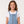Sleeveless Square Neckline Zipped Girls Denim Dress - Light Blue