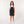 Sleeveless Square Neckline Zipped Girls Denim Dress - Black