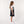 Sleeveless Square Neckline Zipped Girls Denim Dress - Black