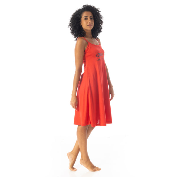 Scoop_Neck_Sleeveless_Printed_Night_Dress_-_Red