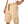 Elastic Waist With Drawstring Gabardine Cargo Shorts - Beige