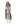 Square Neckline Side Accent Sleeveless Dress - White & Black