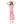 Square Neckline Side Accent Sleeveless Dress - White & Fuchsia