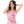 Square Neckline Side Accent Sleeveless Dress - White & Fuchsia