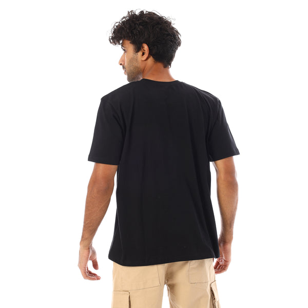 Short Sleeves Regular Fit Printed T-Shirt - Black
