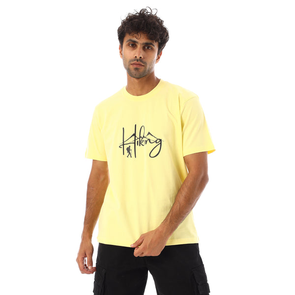 Short Sleeves Regular Fit Printed T-Shirt - Yellow