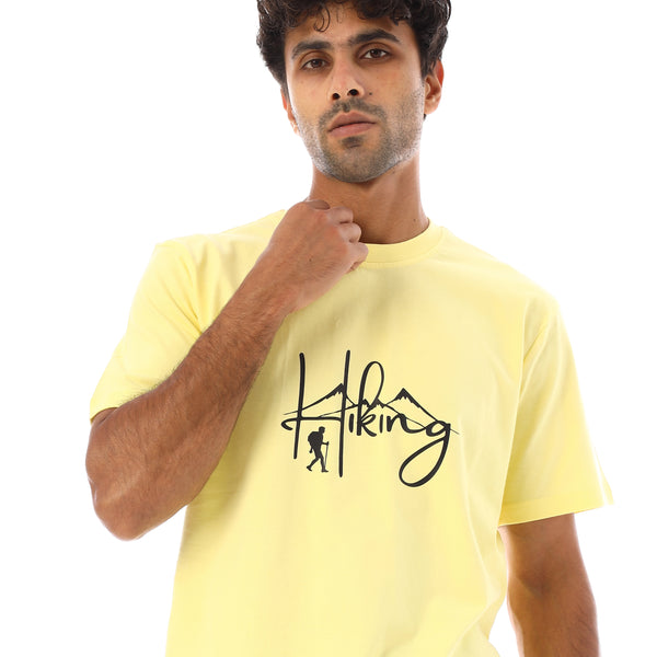 Short Sleeves Regular Fit Printed T-Shirt - Yellow