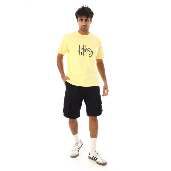 Short Sleeves Regular Fit Printed T-Shirt - Yellow