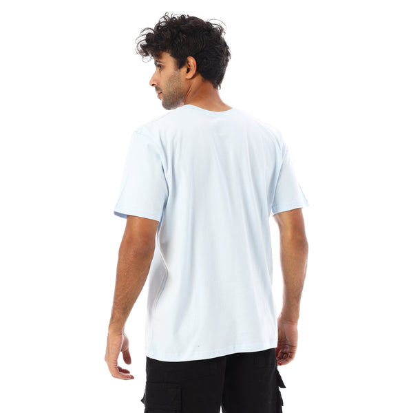 Short Sleeves Regular Fit Printed T-Shirt - Light Blue