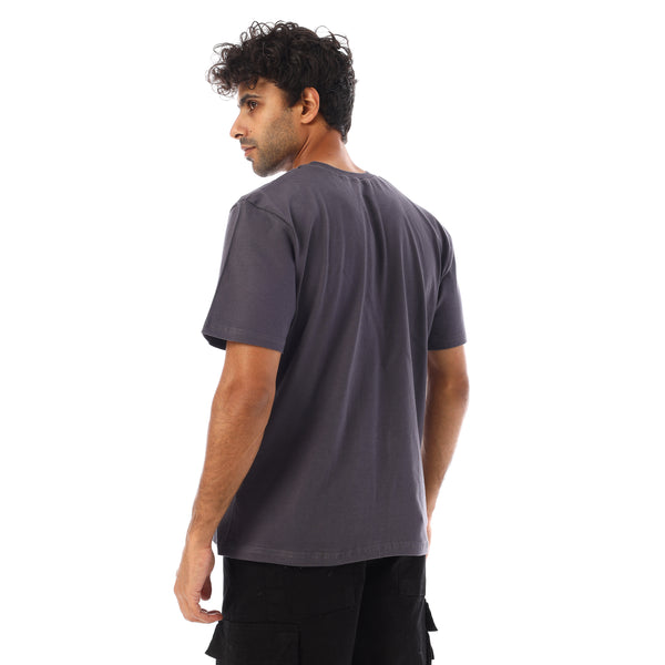 Short Sleeves Regular Fit Printed T-Shirt - Dark Grey