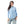 Turn Down Collar Hidden Placket Shirt - Light Blue