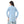 Turn Down Collar Hidden Placket Shirt - Light Blue