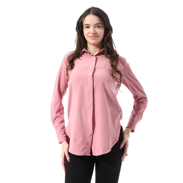 Full_Sleeves_Buttoned_Casual_Shirt_-_Pink