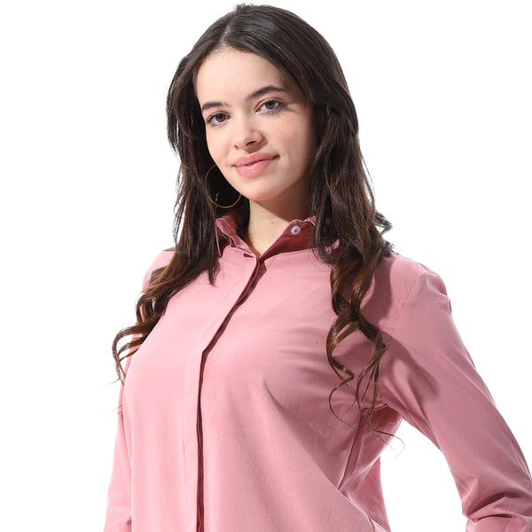 Full_Sleeves_Buttoned_Casual_Shirt_-_Pink