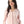 Turn Down Collar Hidden Placket Shirt - Light Rose