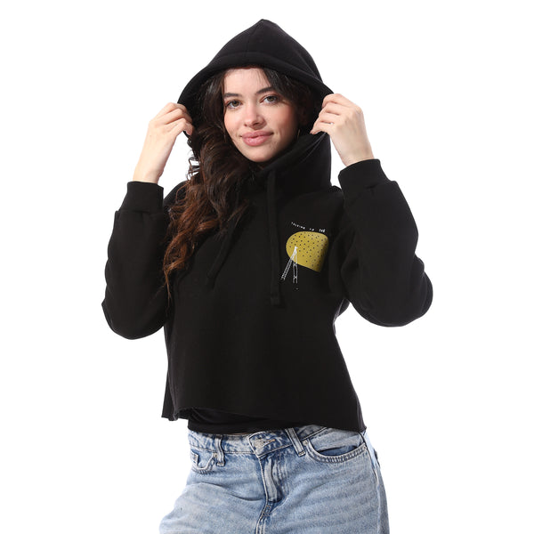Cropped_Hoodie_With_Side_Chest_Print_-_Black
