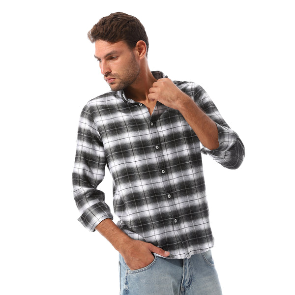 Checkered_Full_Buttoned_Casual_Shirt_-_Black_&_White