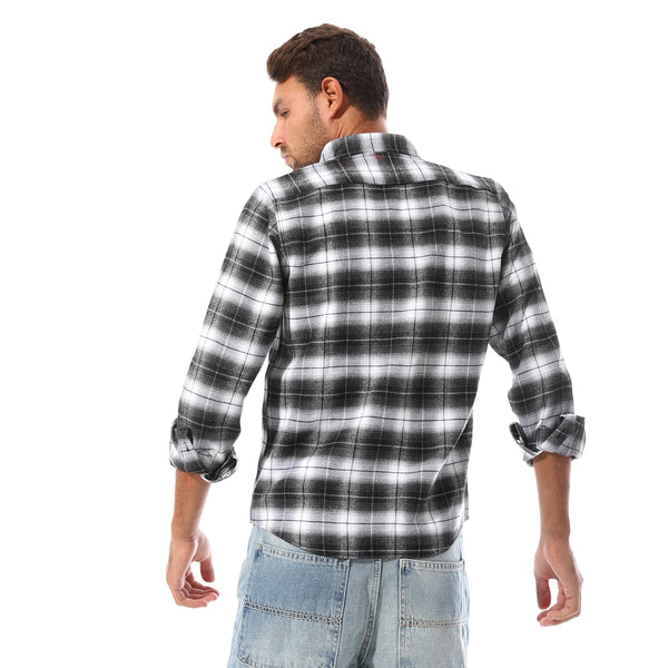 Checkered_Full_Buttoned_Casual_Shirt_-_Black_&_White