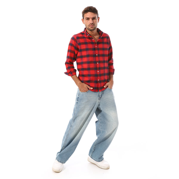 Checkered_Full_Buttoned_Casual_Shirt_-_Red_&_Black
