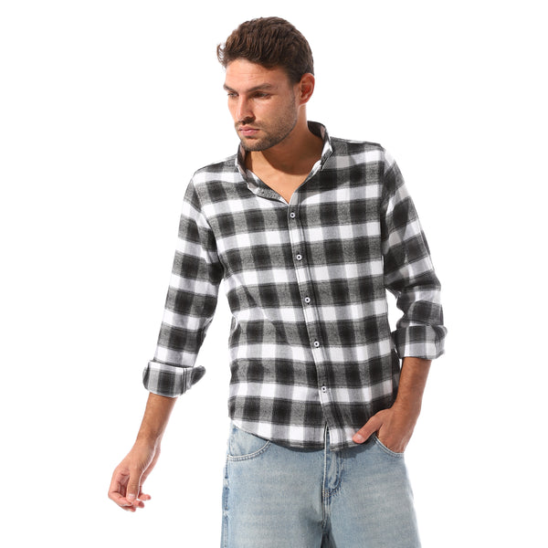 Checkered_Full_Buttoned_Casual_Shirt_-_White_&_Grey