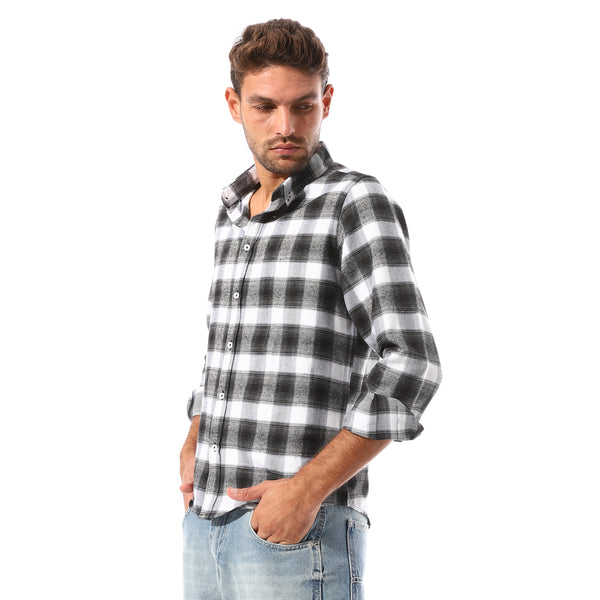 Checkered_Full_Buttoned_Casual_Shirt_-_White_&_Grey