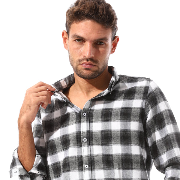 Checkered_Full_Buttoned_Casual_Shirt_-_White_&_Grey