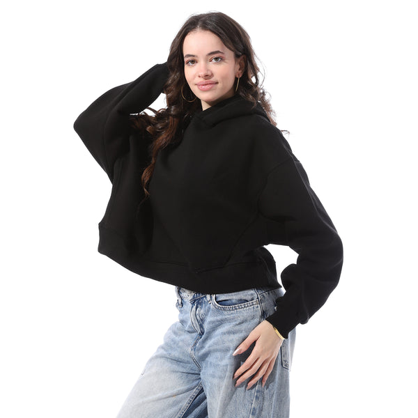 Slip_On_Basic_Cropped_Hoodie_-_Black