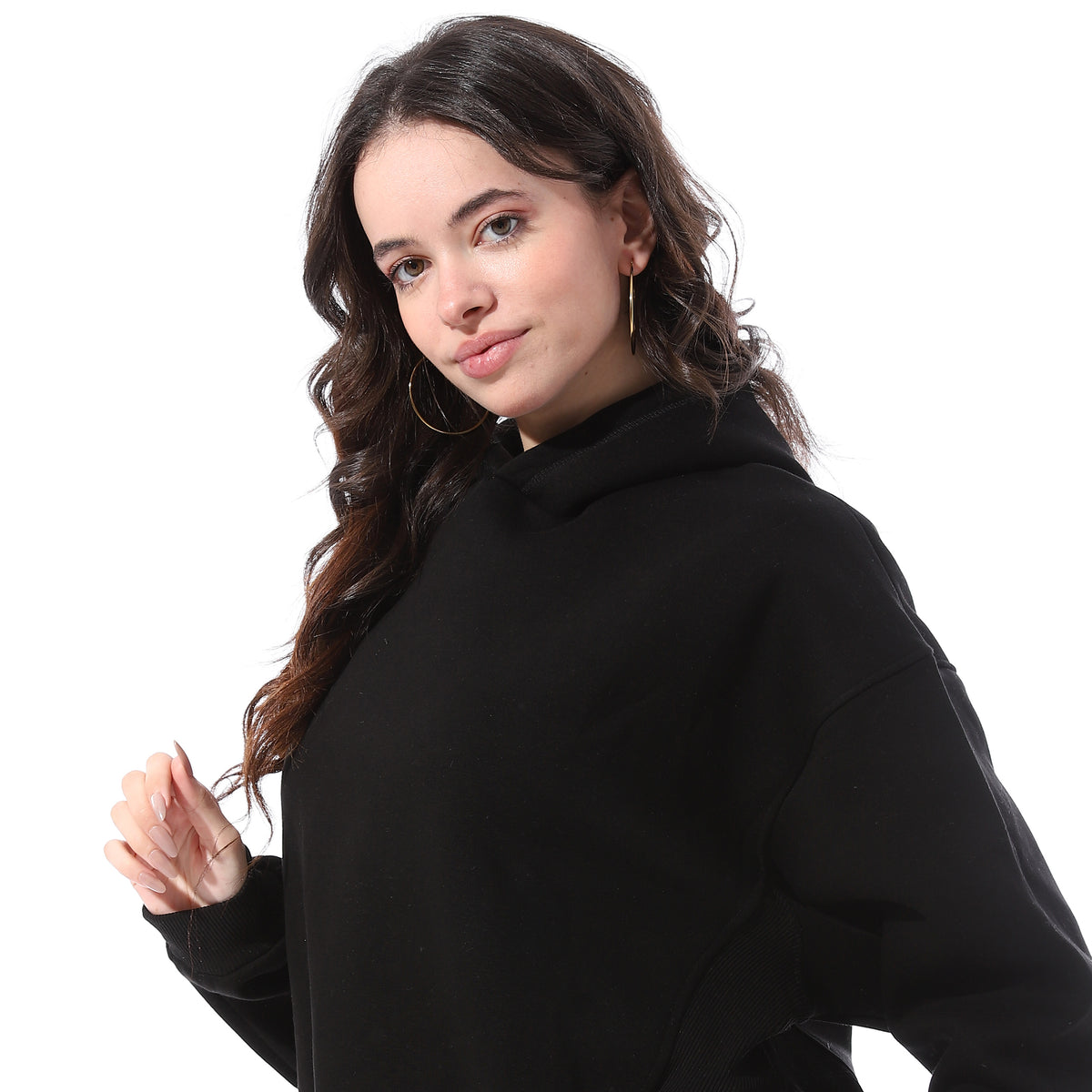 Slip_On_Basic_Cropped_Hoodie_-_Black