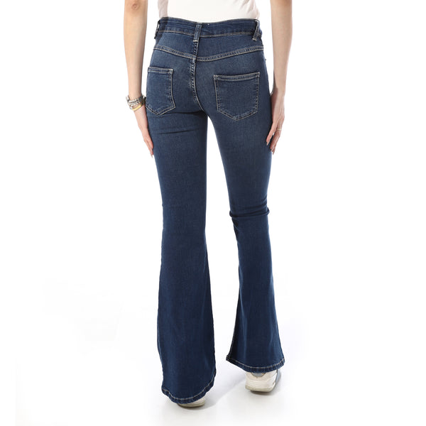 Cotton_Full_Lenght_Flare_Jeans_-_Navy_Blue