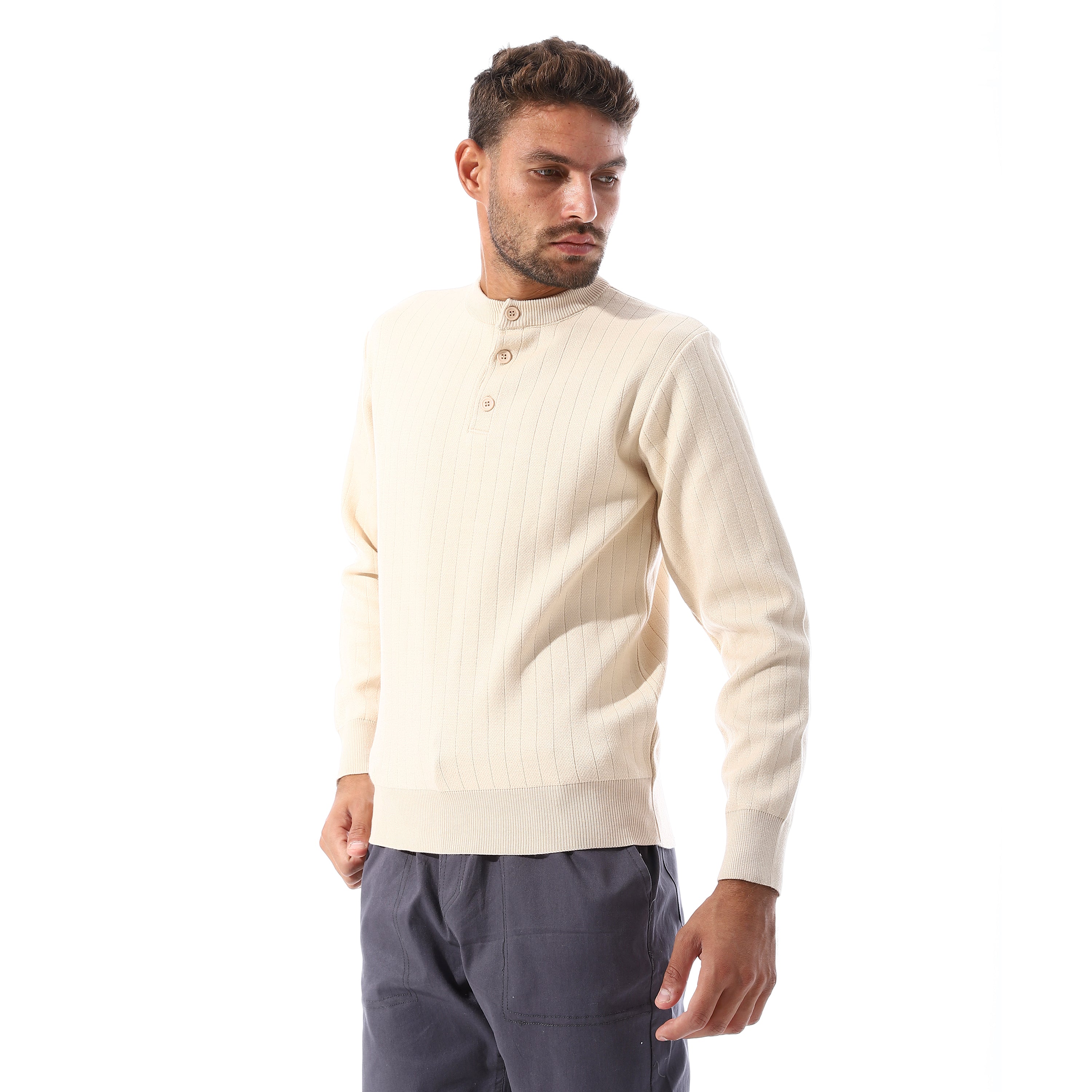 Vertical_Ribbed_Buttoned_Henely_Pullover_-_Beige