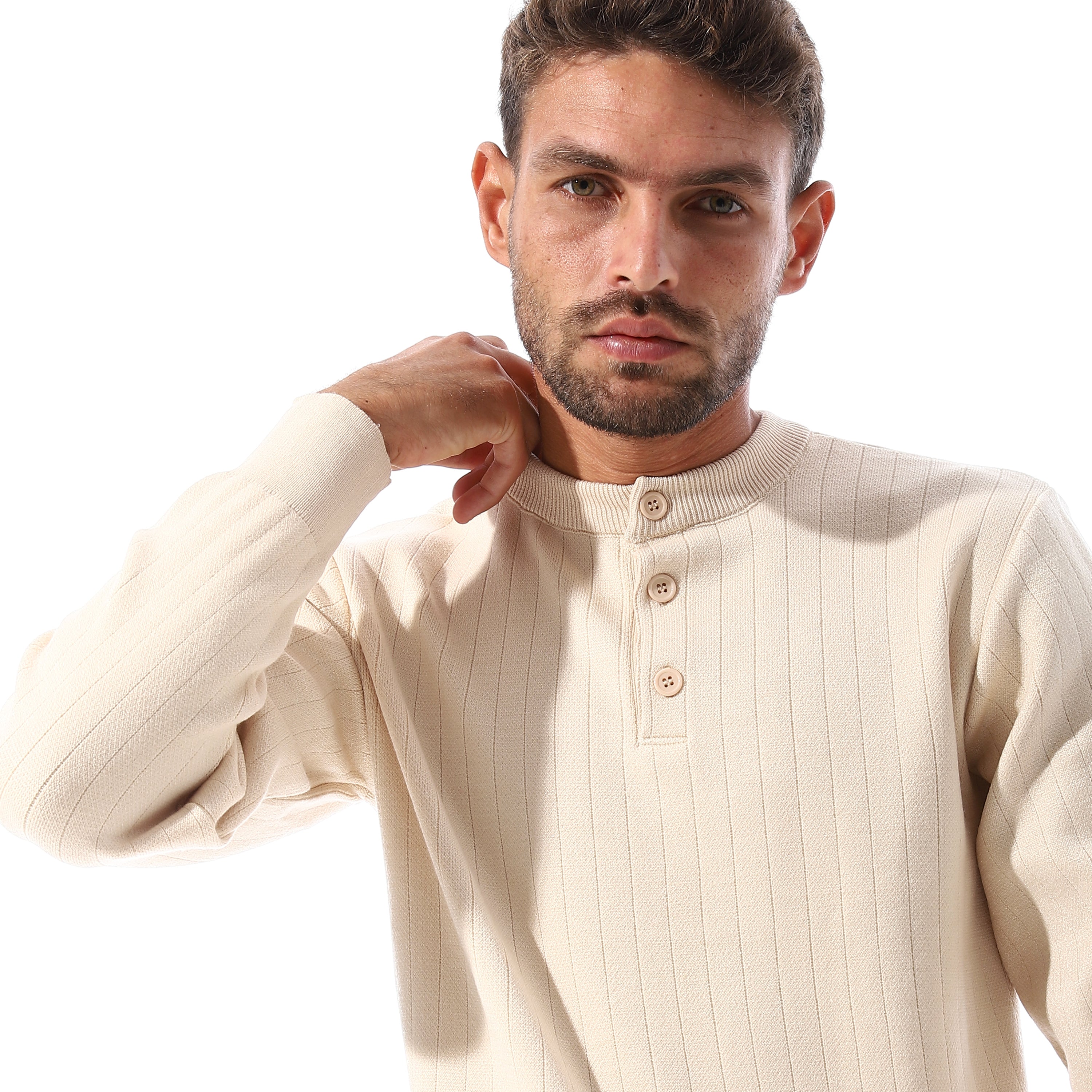 Vertical_Ribbed_Buttoned_Henely_Pullover_-_Beige