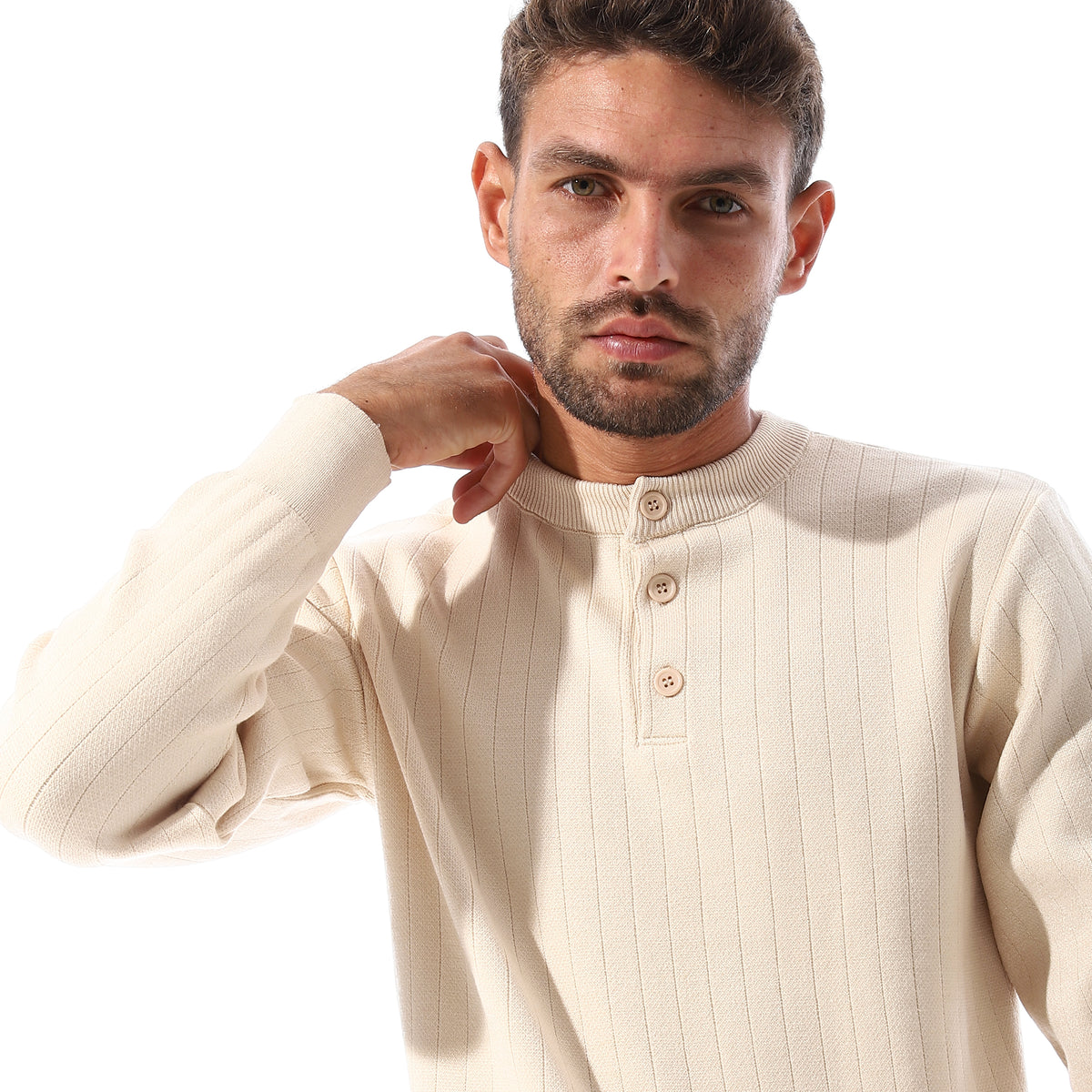 Vertical_Ribbed_Buttoned_Henely_Pullover_-_Beige