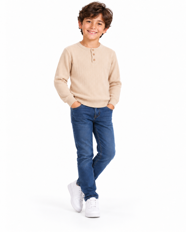 Vertical_Ribbed_Boys_Upper_Buttoned_Pullover_-_Beige