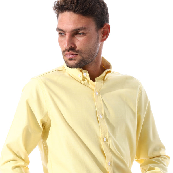 Solid_Cotton_Buttoned_Classic_Shirt_-_Light_Yellow