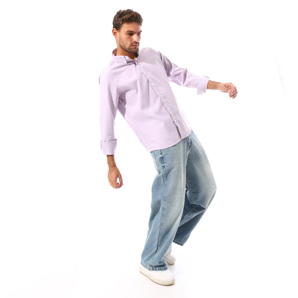 Solid_Cotton_Buttoned_Classic_Shirt_-_Lavender