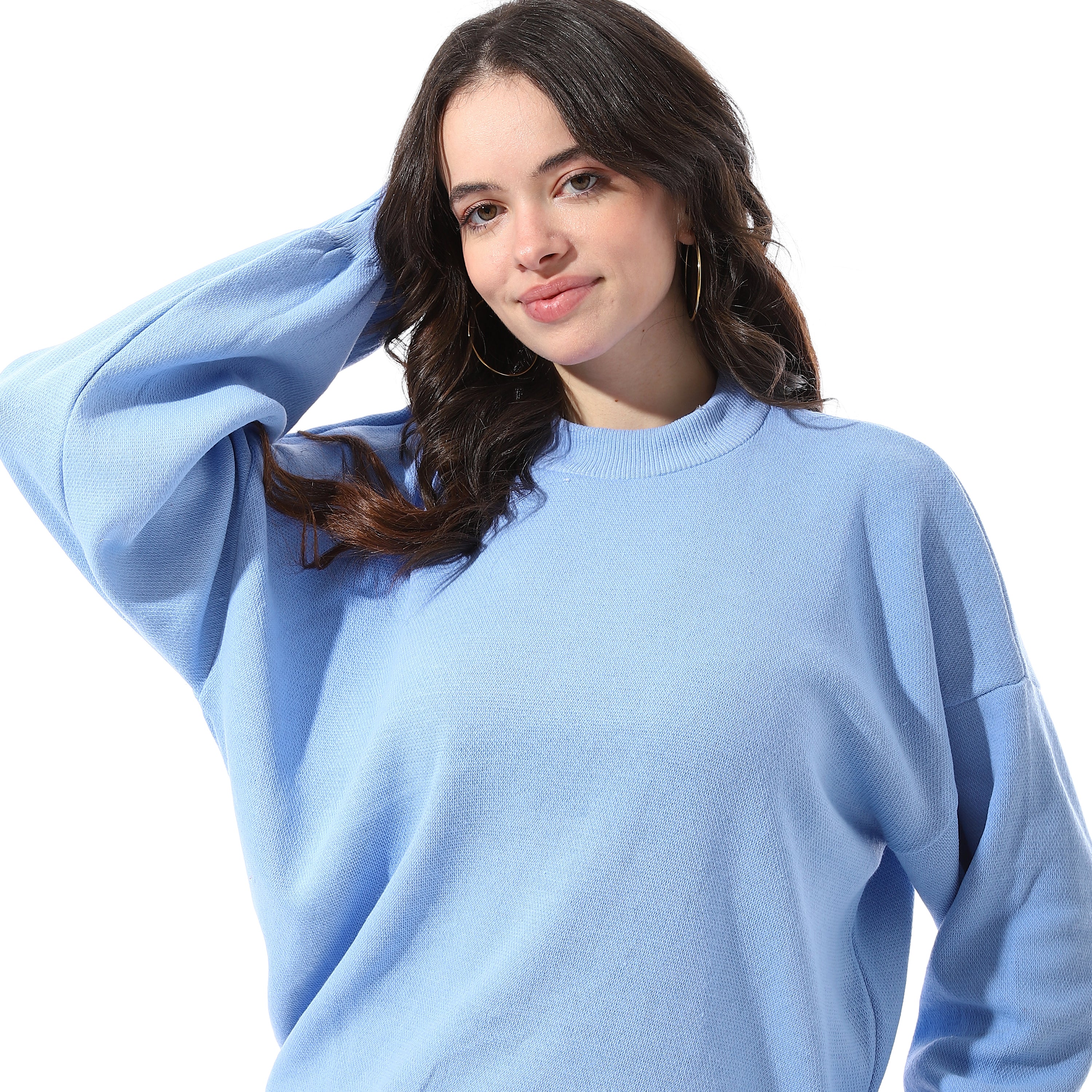 Round_Neck_Basic_Loose_Fit_Pullover_-_Baby_Blue