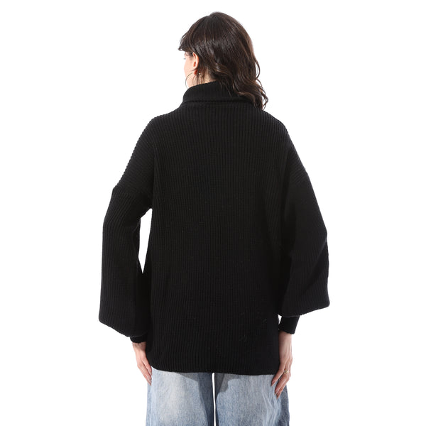 Round_Neck_Basic_Loose_Fit_Pullover_-_Black