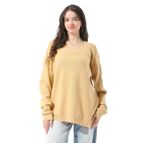 Dropped_Shoulders_Relaxed_Fit_Pullover_-_Yellow