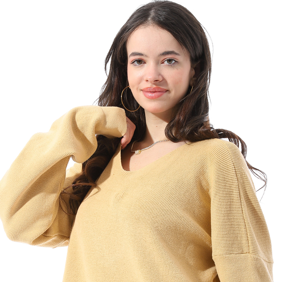 Dropped_Shoulders_Relaxed_Fit_Pullover_-_Yellow
