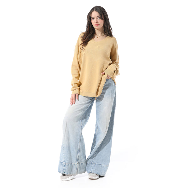 Dropped_Shoulders_Relaxed_Fit_Pullover_-_Yellow