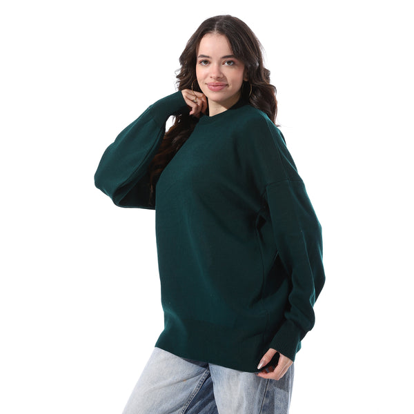Basic_Round_Neck_Slip_On_Pullover_-_Olive