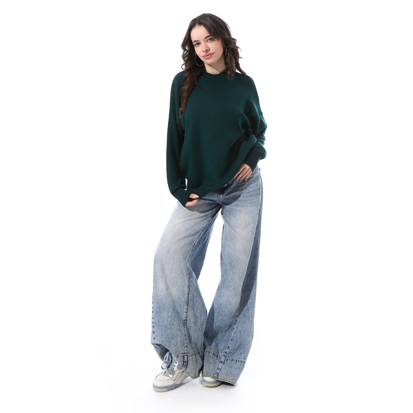 Basic_Round_Neck_Slip_On_Pullover_-_Olive