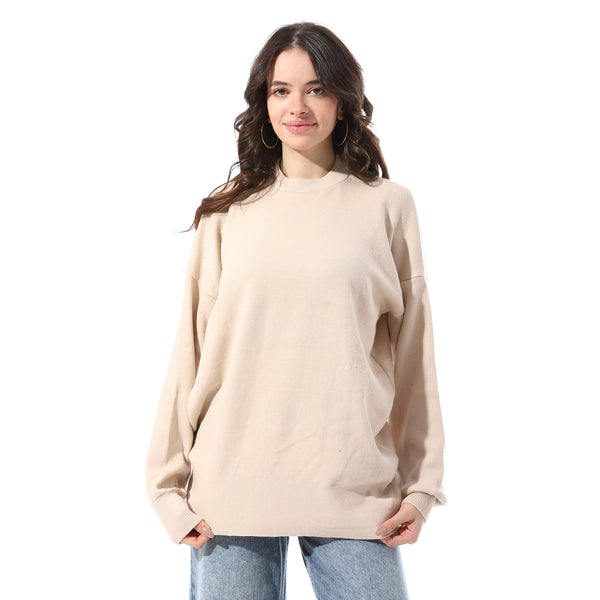 Basic_Round_Neck_Slip_On_Pullover_-_Beige