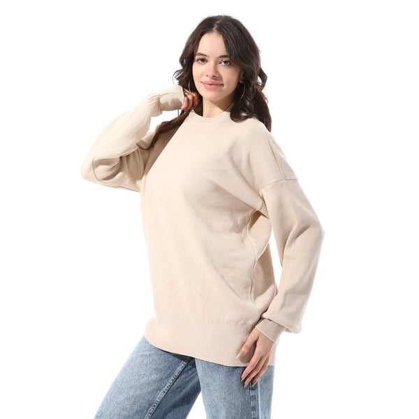 Basic_Round_Neck_Slip_On_Pullover_-_Beige