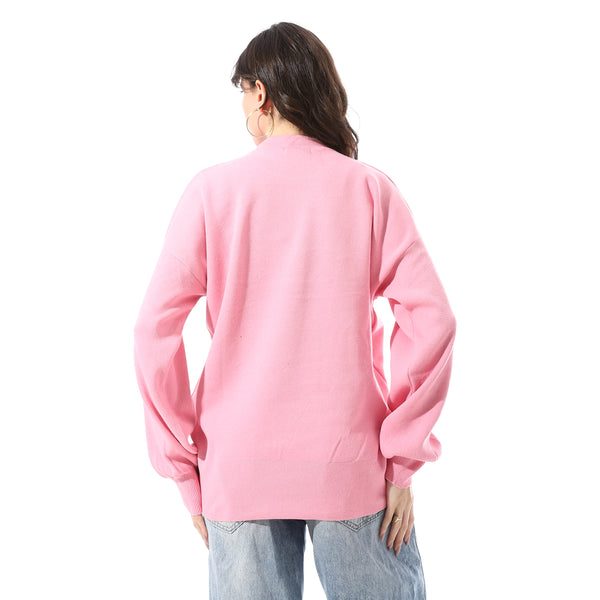 Basic_Round_Neck_Slip_On_Pullover_-_Rose