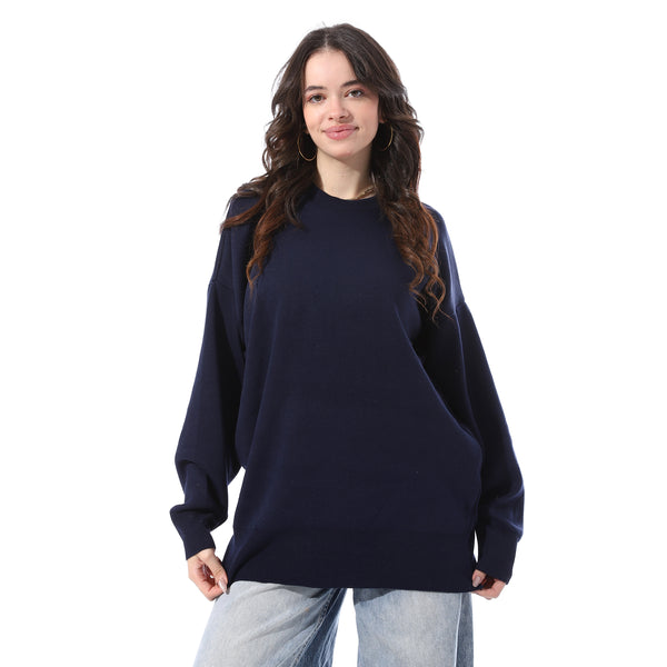 Ribbed_Hem_Slip_On_Pullover_-_Navy_Blue