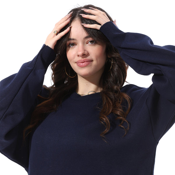 Ribbed_Hem_Slip_On_Pullover_-_Navy_Blue