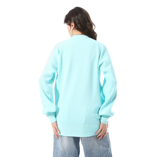 Ribbed_Hem_Slip_On_Pullover_-_Aqua_Blue